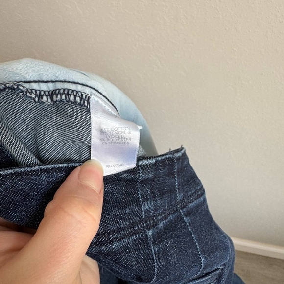 J.Jill Dark Wash Blue Denim Metropolitan Full Leg Jeans Womens 12 Y2K Classic - Picture 6 of 6